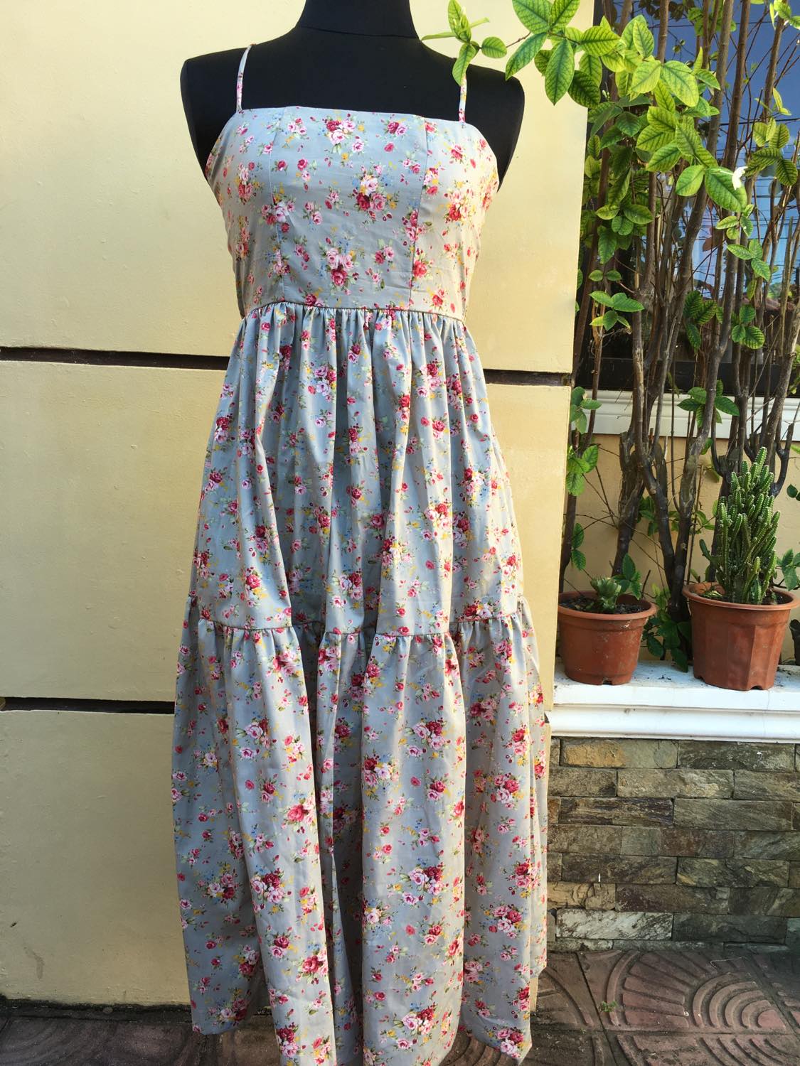 Penelope Dress in Floral Gray