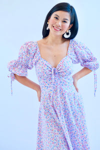 Ysabel Dress in Pink and Blue