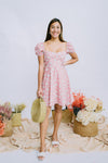 Anastasia Mini Dress in Floral Blush