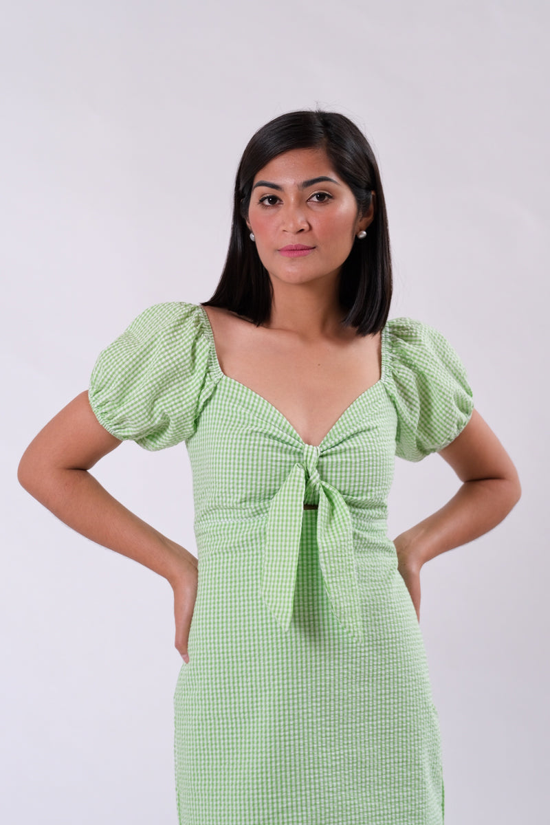 Molly Seersucker Dress - Light Green