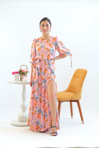 Alana Maxi Dress in Pink Sea