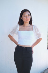 Lindsey Cropped Top in Snowfall