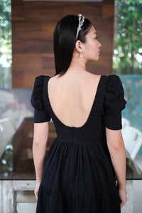 Suzanne Midi Dress in Black