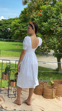 Suzanne Midi Dress in White