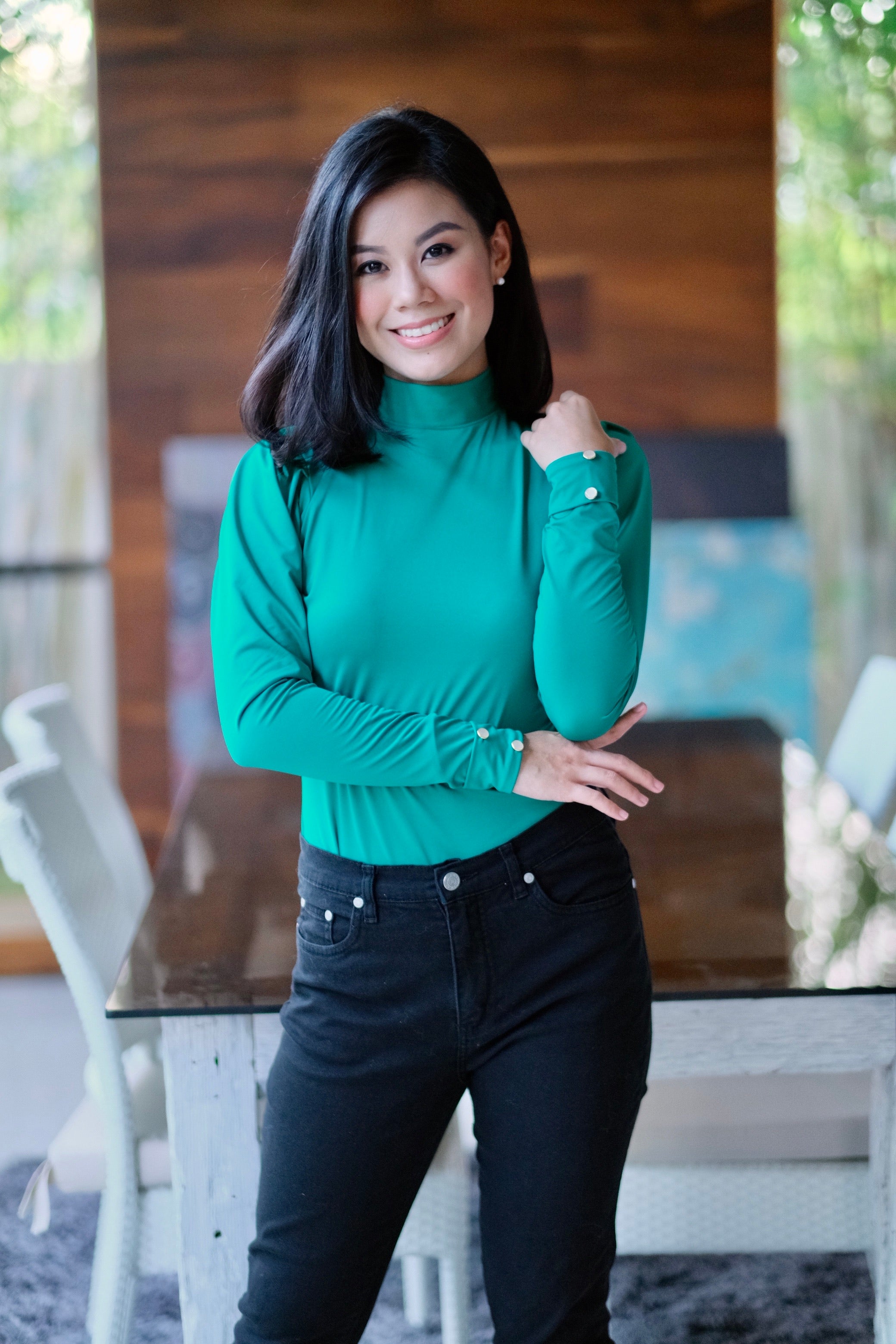 Melody Top in Emerald Green