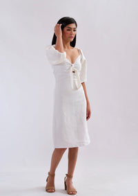 Susannah Linen Dress - White